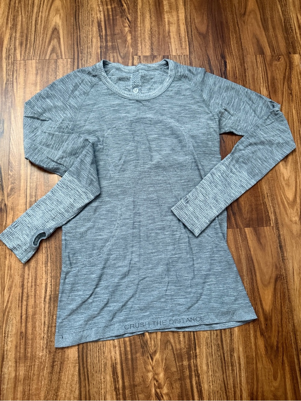 lululemon athletica Gray Long Sleeve Crew Neck Top